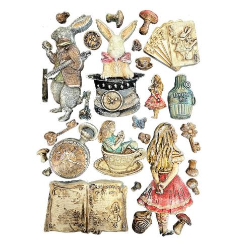 Stamperia - Gießform A5 "Alice in Christmas" Soft Mould 