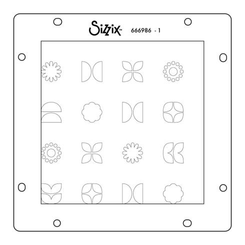 Sizzix - Schablone "Retro Vibe" Stencil