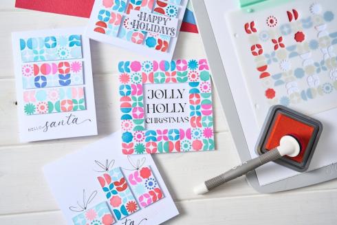 Sizzix - Schablone "Retro Vibe" Stencil