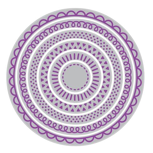 Sizzix - Stanzschablone "Border Party Circles" Thinlits Craft Dies by Catherine Pooler