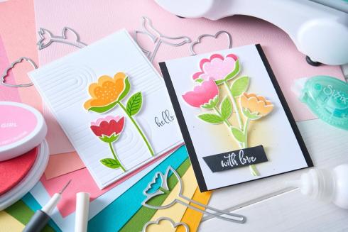 Sizzix - Stempelset "Whimsy Bloom #1" Clear Stamps Design by Catherine Pooler