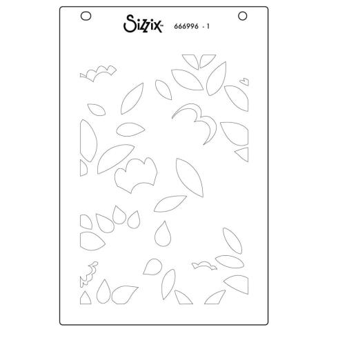 Sizzix - Schablone "Happy Garden #2" Layered Stencil Design by Catherine Pooler