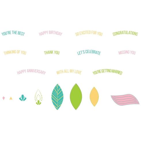 Sizzix - Stempelset "Overarching Sentiments" Clear Stamps Design by Catherine Pooler