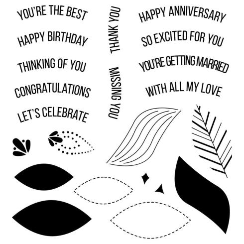 Sizzix - Stempelset "Overarching Sentiments" Clear Stamps Design by Catherine Pooler