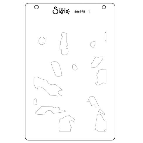 Sizzix - Schablone "Paper Scraps" Layered Stencil Design by Catherine Pooler