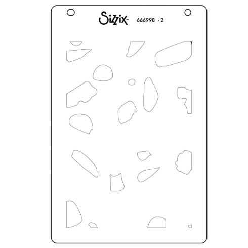 Sizzix - Schablone "Paper Scraps" Layered Stencil Design by Catherine Pooler