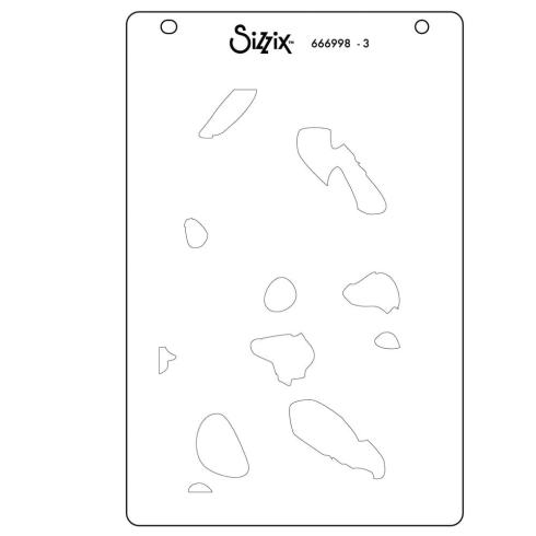Sizzix - Schablone "Paper Scraps" Layered Stencil Design by Catherine Pooler