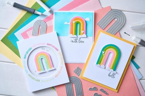 Sizzix - Stanzschablone "Rainbow Arches" Thinlits Craft Dies by Catherine Pooler
