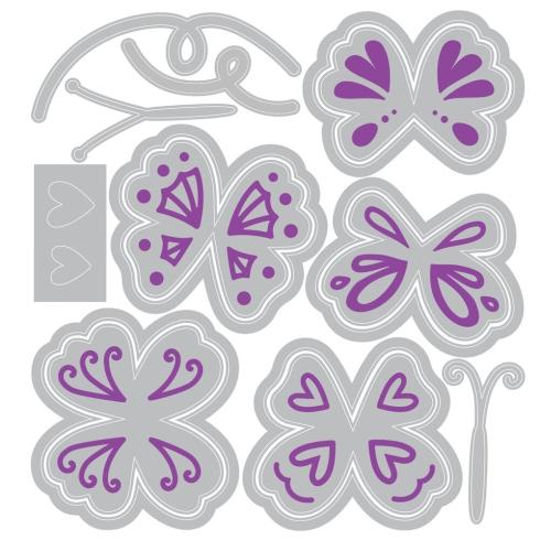 Sizzix - Stanzschablone "Bright Butterflies #2" Framelits Craft Dies Design by Catherine Pooler