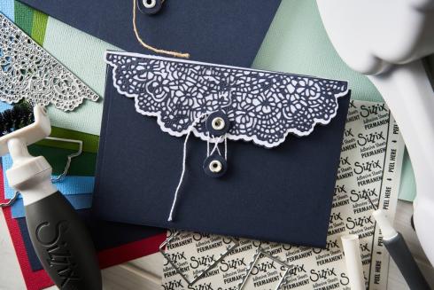 Sizzix - Stanzschablone "Laced Folio" Thinlits Craft Dies by 49 and Market