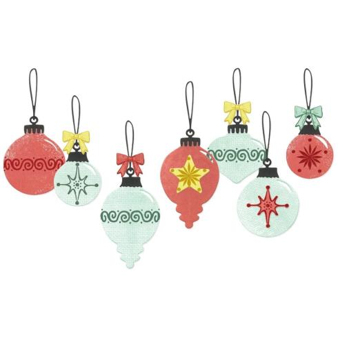 Sizzix - Stanzschablone & Stempelset "Baubles" Framelits Craft Dies & Clear Stamps by 49 and Market