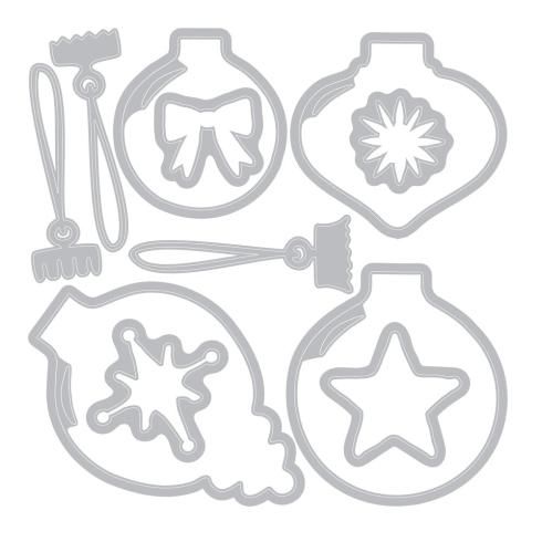 Sizzix - Stanzschablone & Stempelset "Baubles" Framelits Craft Dies & Clear Stamps by 49 and Market