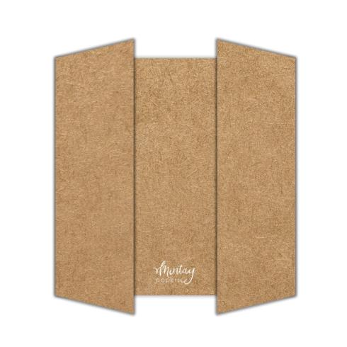 Mintay Papers - Kartenbasis "Gate Fold" Card Base Kraft 15x15cm - 5 Stück