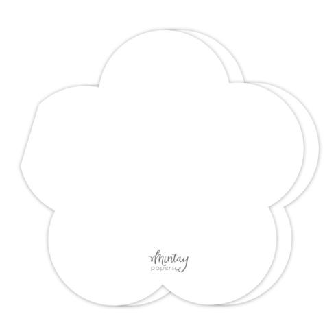 Mintay Papers - Kartenbasis "Flower" Card Base White 15x15cm - 5 Stück