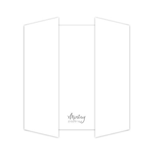 Mintay Papers - Kartenbasis "Gate Fold" Card Base White 15x15cm - 5 Stück