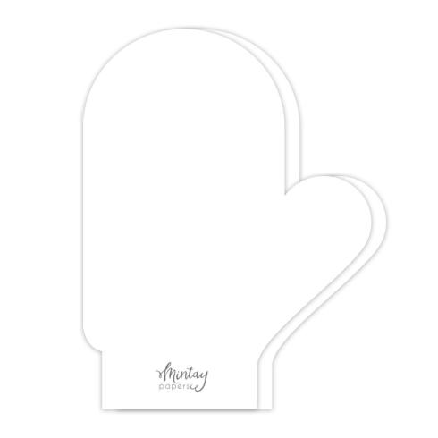 Mintay Papers - Kartenbasis "Glove" Card Base White 14x18,5cm - 5 Stück