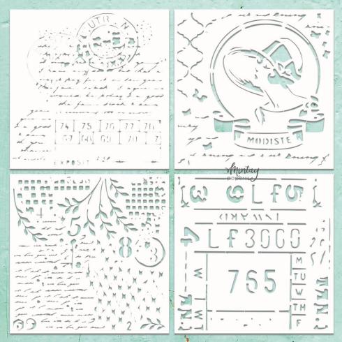 Mintay Papers - Stanzteile "Patterns 3" Chipboard - Chippies Decor 12x12 Inch