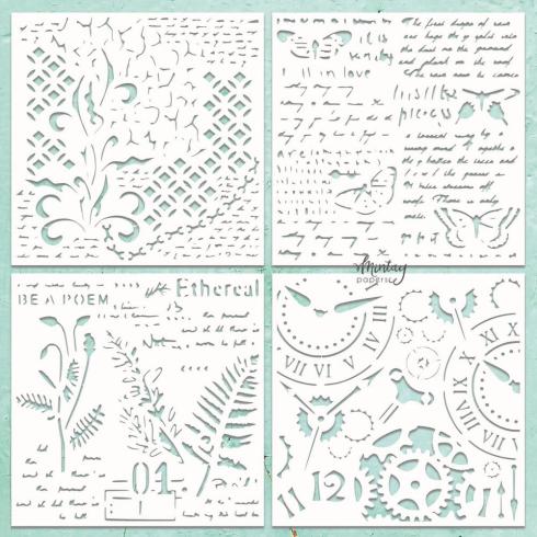Mintay Papers - Stanzteile "Patterns 4" Chipboard - Chippies Decor 12x12 Inch