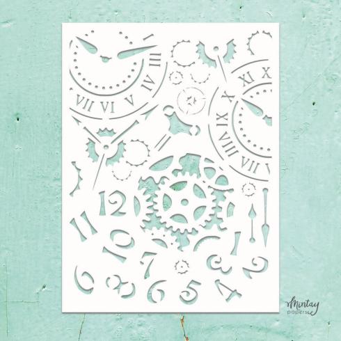 Mintay Papers - Kreativa Collection - Schablone 6x8 Inch "Mixed 7" Stencil