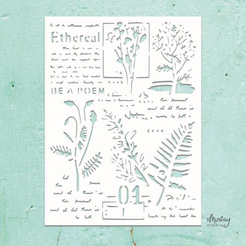 Mintay Papers - Kreativa Collection - Schablone 6x8 Inch "Mixed 8" Stencil