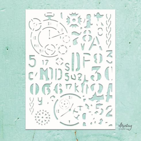 Mintay Papers - Kreativa Collection - Schablone 6x8 Inch "Mixed 10" Stencil