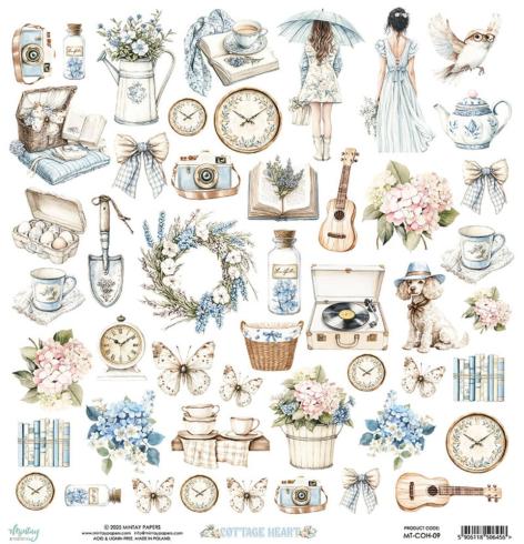 Mintay Papers - Papier Elemente "Cottage Heart" Paper Elements 12x12 Inch