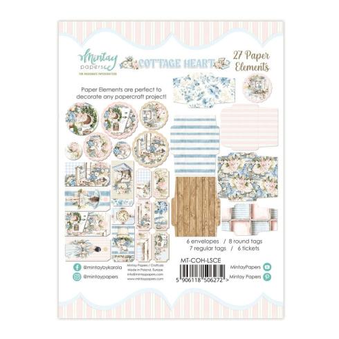 Mintay Papers - Papier Elemente - Stanzteile "Cottage Heart" Paper Elements 6x8 Inch