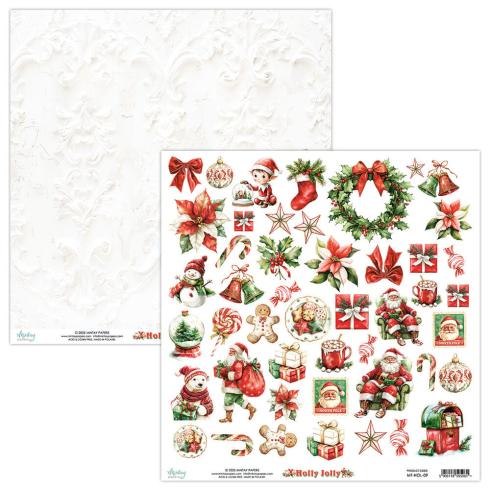 Mintay Papers - Papier Elemente "Holly Jolly" Paper Elements 12x12 Inch