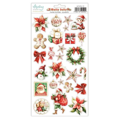 Mintay Papers - Aufkleber "Holly Jolly" Paper Sticker Elements 6x12 Inch