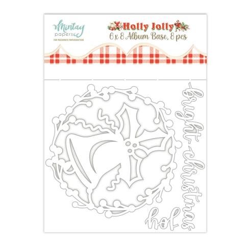 Mintay Papers "Holly Jolly" Chipbaord Album Base 6x8 Inch