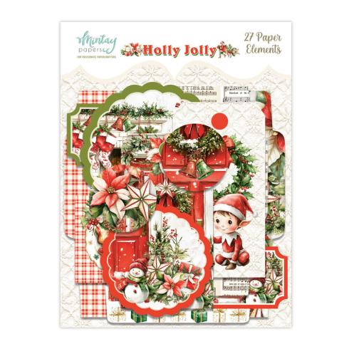 Mintay Papers - Papier Elemente - Stanzteile "Holly Jolly" Paper Elements 6x8 Inch