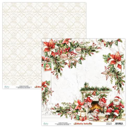 Mintay Papers - Designpapier "Holly Jolly" Scrapbooking Paper Pad 8x8 Inch - 24 Bogen