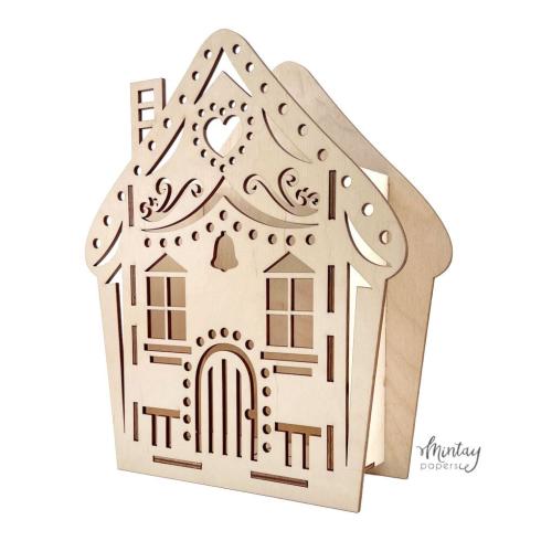 Mintay Papers - Holzteile "Gingerbread House Box" Woodies Decor