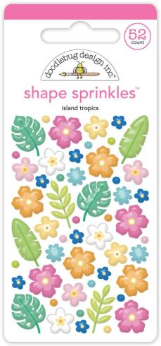 Doodlebug Design - Epoxy Sticker "Island Tropics" Shape Sprinkles