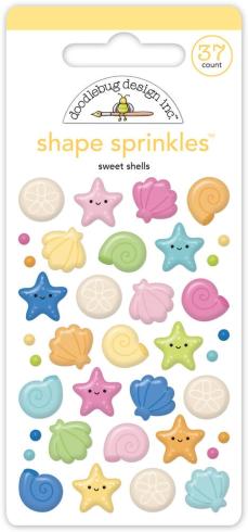 Doodlebug Design - Epoxy Sticker "Sweet Shells" Shape Sprinkles