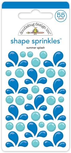 Doodlebug Design - Epoxy Sticker "Summer Splash" Shape Sprinkles