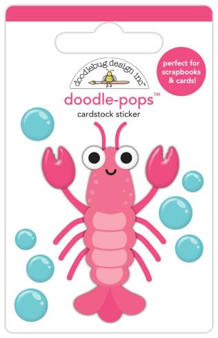 Doodlebug Design - Sticker "Summer Fun Louie Lobster" Doodle-Pops 