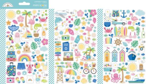 Doodlebug Design - Aufkleber "Summer Fun" Mini Icons Sticker