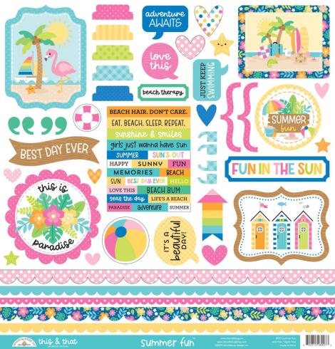 Doodlebug Design - Aufkleber "Summer Fun" Sticker This & That