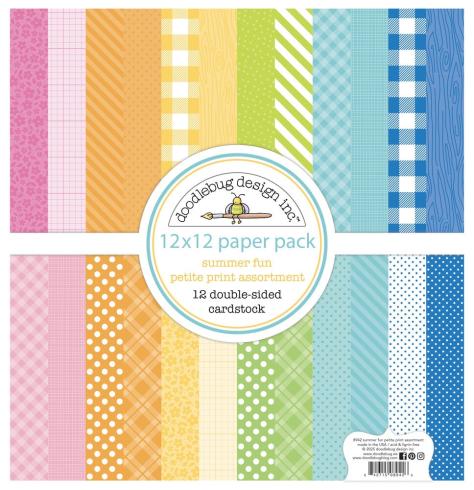 Doodlebug Design - Designpapier  "Summer Fun" Paper Pack 12x12 Inch - 12 Bogen