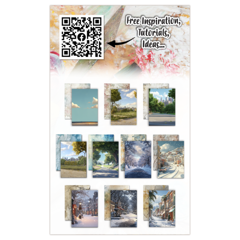 AALL and Create - Designpapier "Snowfall & Stains" Paper Pack A6 - 10 Bogen