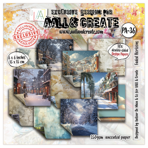 AALL and Create - Designpapier "Faded Horizons" Paper Pack 6x6 Inch - 10 Bogen