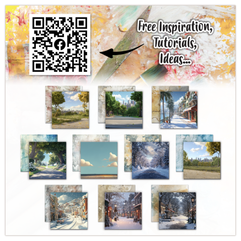 AALL and Create - Designpapier "Faded Horizons" Paper Pack 6x6 Inch - 10 Bogen