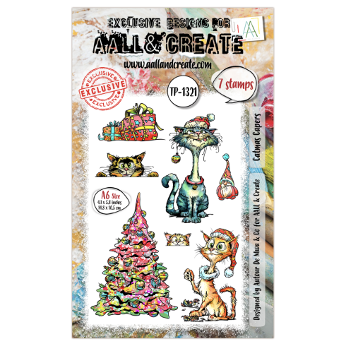 AALL and Create - Stempelset A6 "Catmas Capers" Clear Stamps