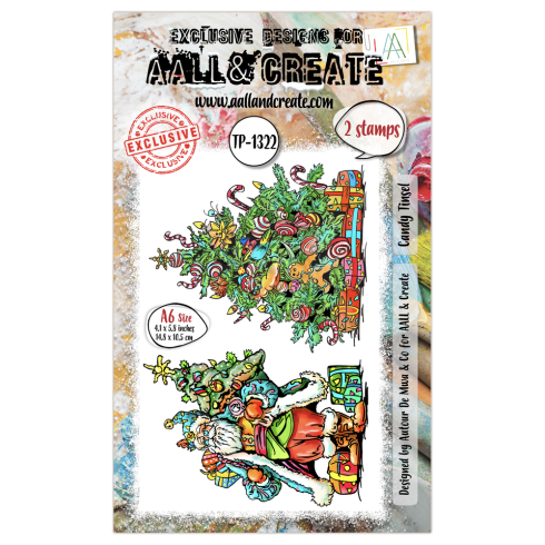 AALL and Create - Stempelset A6 "Candy Tinsel" Clear Stamps