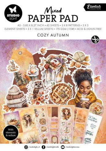 Studio Light - Designpapier A5 "Cozy Autumn" Mixed Paper Pad - 42 Bogen