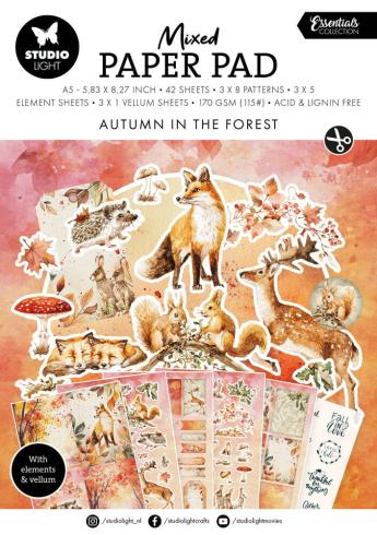 Studio Light - Designpapier A5 "In The Forest" Mixed Paper Pad - 42 Bogen