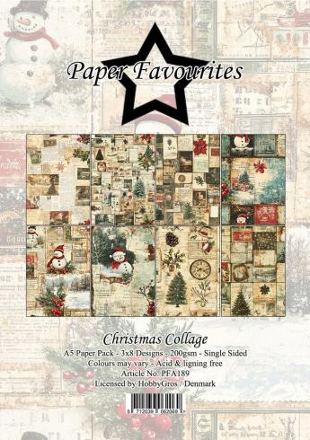 Paper Favourites - Designpapier "Christmas Collage" Paper Pack A5 - 24 Bogen