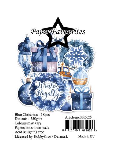 Paper Favourites - Stanzteile "Blue Christmas" Die Cuts 