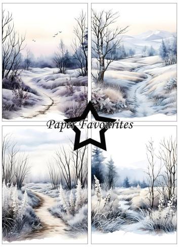 Paper Favourites - Designpapier "Frosty Winter" Paper Pack A6 - 24 Bogen